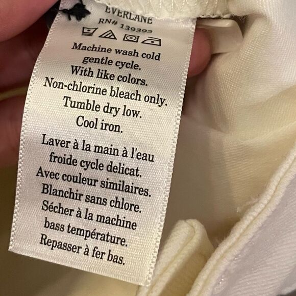 Everlane NWT High Rise Wide Leg Straight Crop Organic Cotton Minimalist Pant 14 - Picture 12 of 15